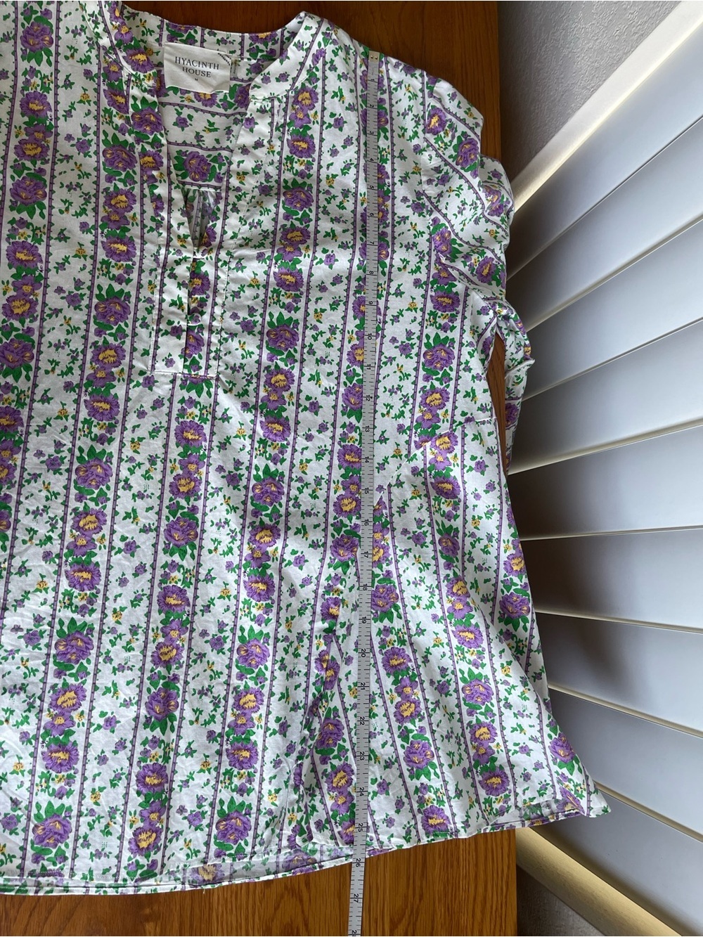 Hyacinth House Floral Striped Blouse Size M - Picture 11 of 16